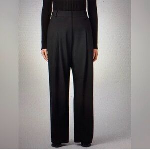 AllSaints Tave Black Wide-Leg Trousers
